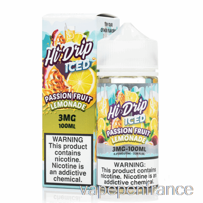 Glace à La Limonade Aux Fruits De La Passion - E-liquide Hi-drip - 100 Ml 3 Mg Stylo Vape